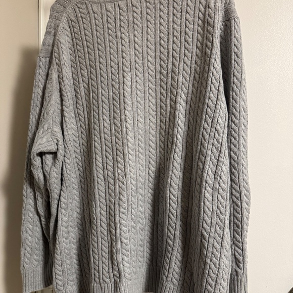 Light Grey Cable Knit Sweater 3x - Picture 3 of 3